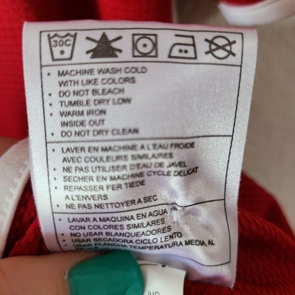 Nike Golf FitDry Red Waffle White Trim Short Sleeve Shirt Women's Size S - Picture 8 of 10